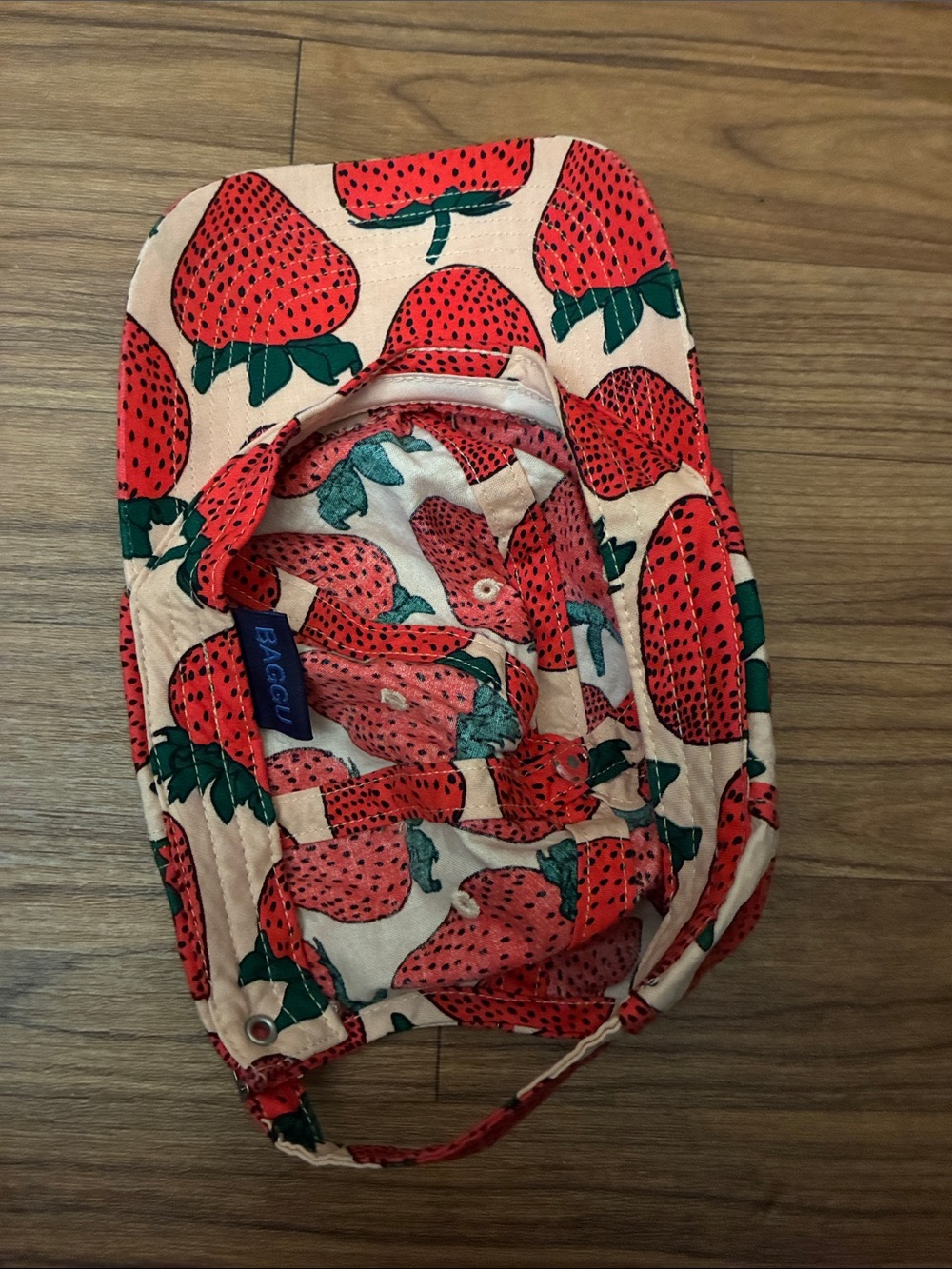 Baggu Strawberry Pattern Hat - Picture 2 of 3